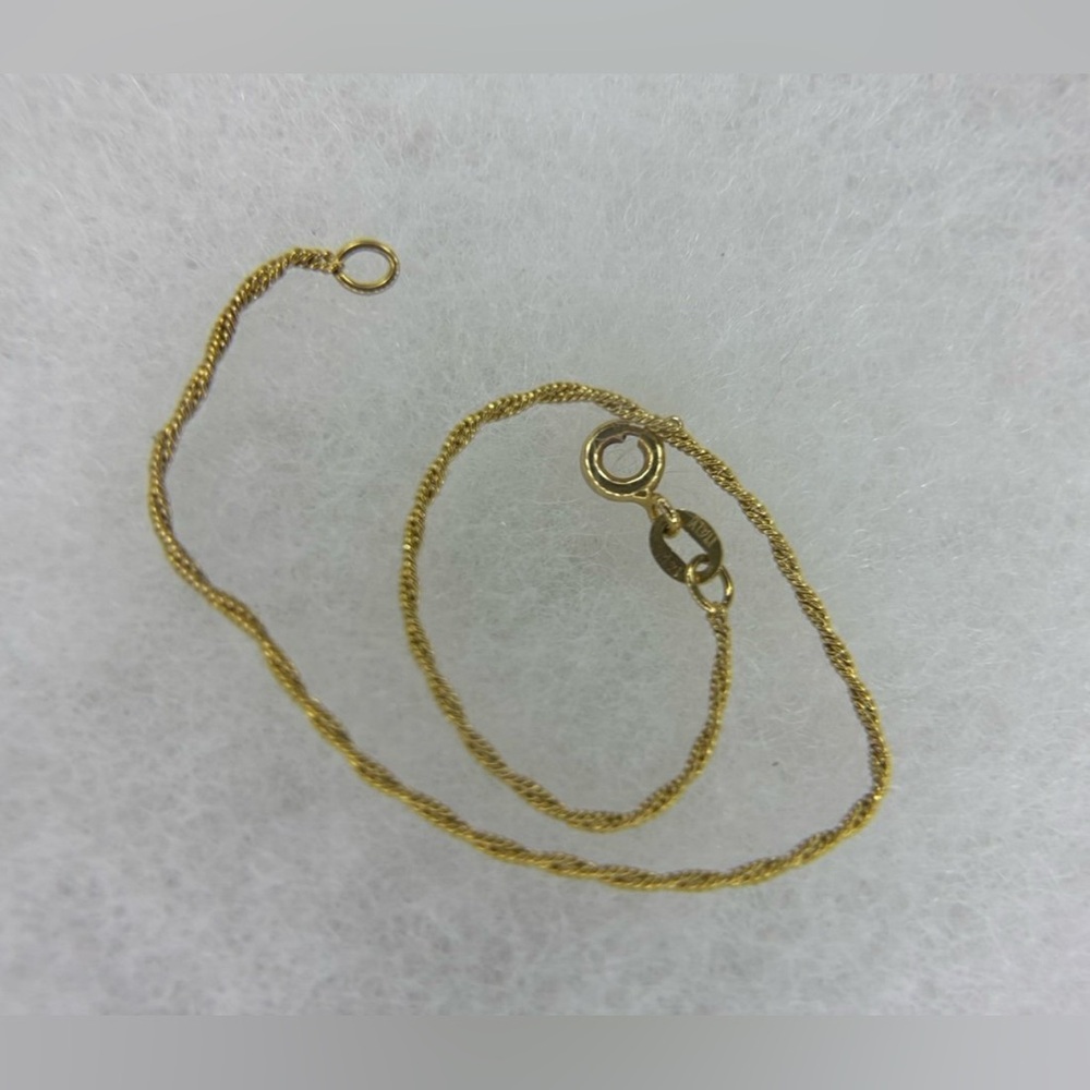 14k gold rope chain bracelet - Picture 3 of 4